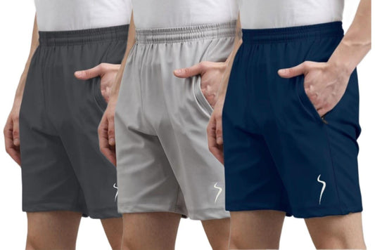 Combo of 3 Men's Cotton Polyester Shorts